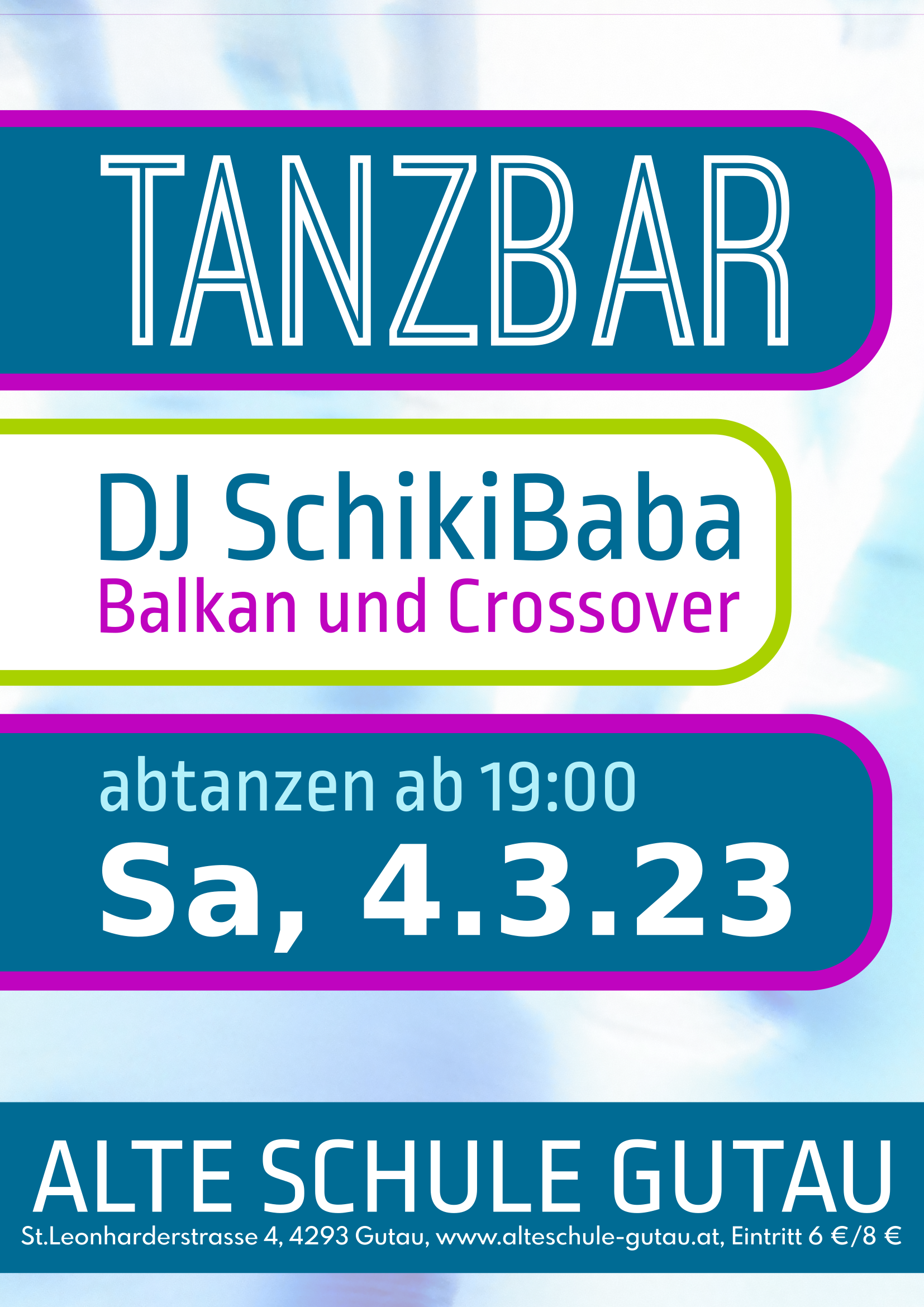 Sa, 4.3.23 | TanzBar – heisst abshaken!