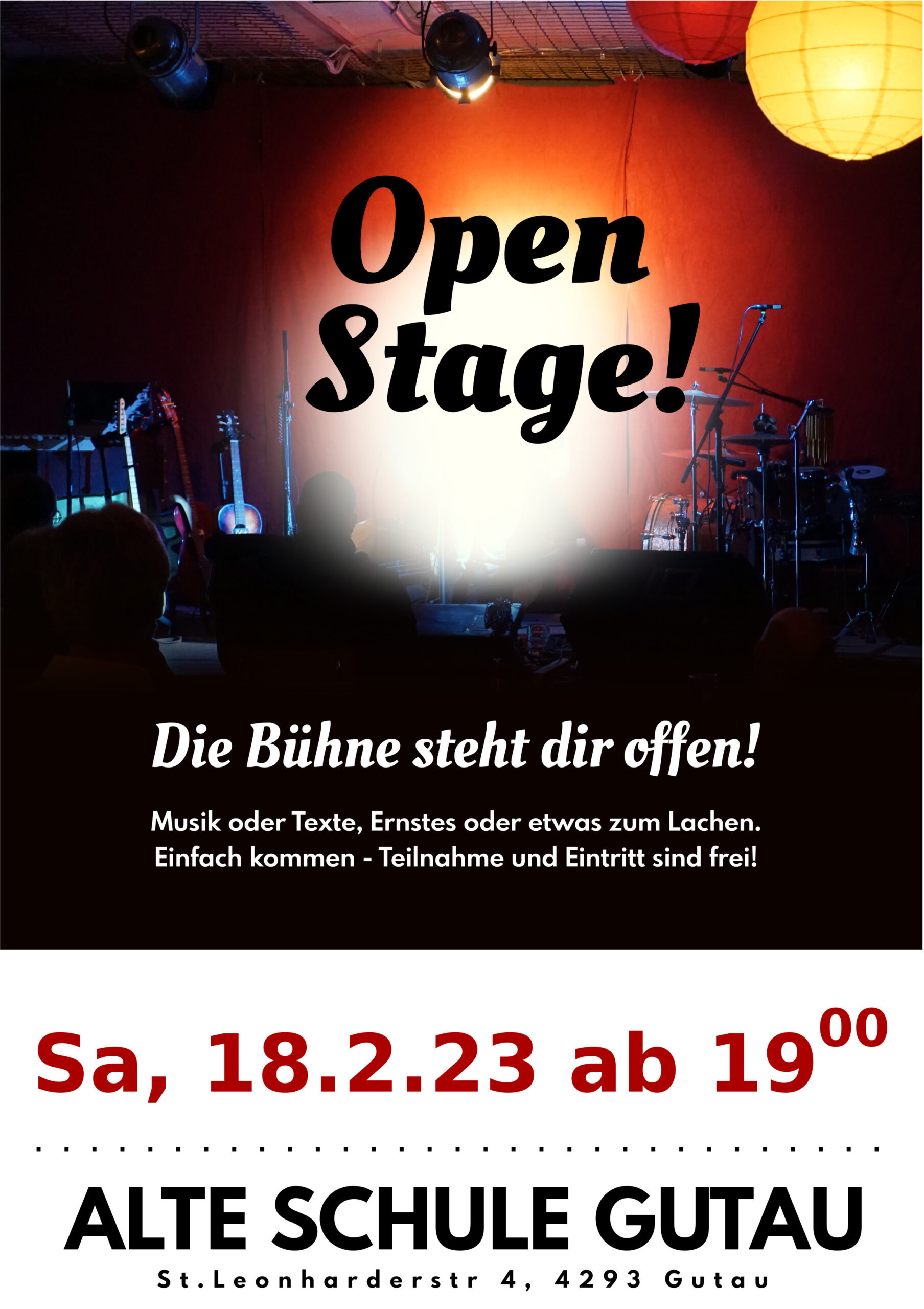 Sa, 18.2.23 | Open Stage!