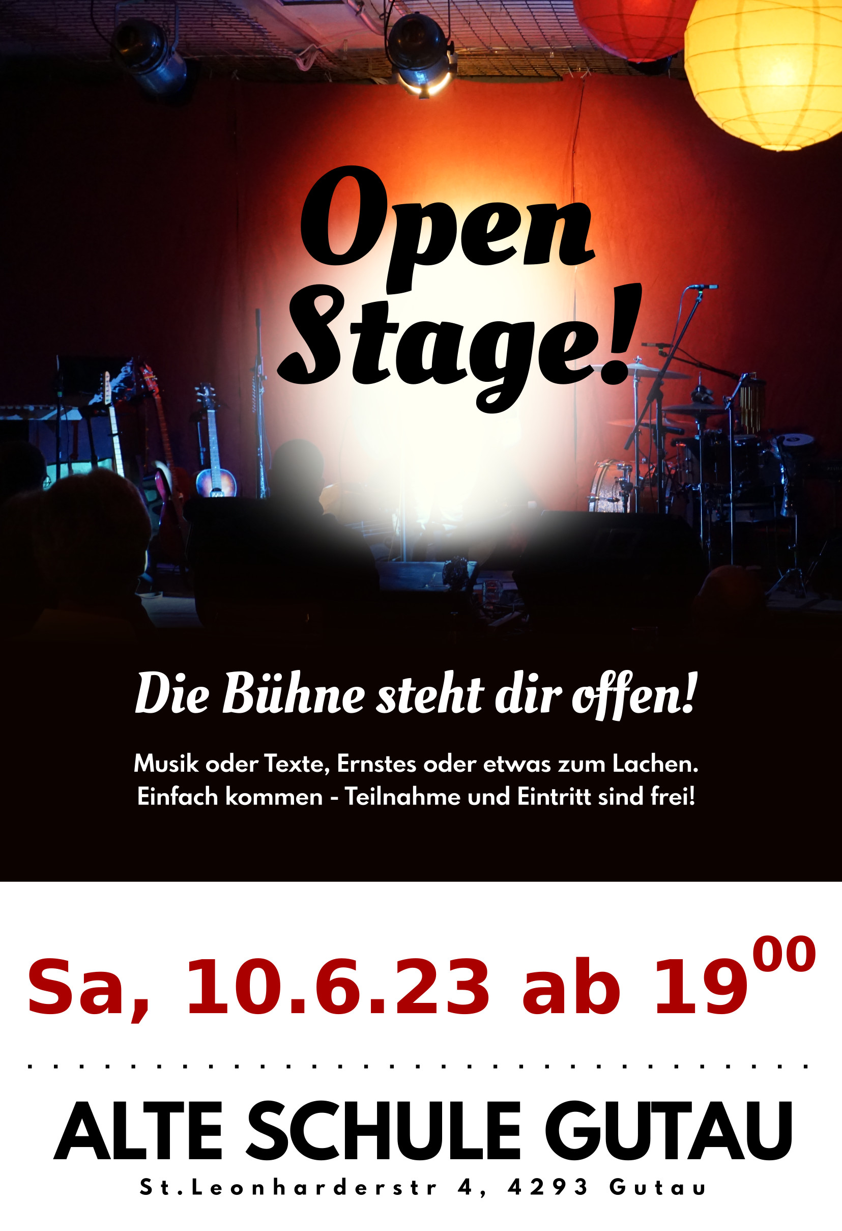 Sa, 10.6.23 | Open Stage!